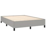 vidaXL Cadre de lit sans matelas gris clair 140x200 cm tissu