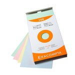 Étui De 100 Fiches - Bristol Quadrillé 5x5 Non Perforé 125x200mm - Couleurs Assorties - X 12 - Exacompta