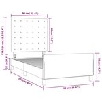 vidaXL Cadre de lit avec tête de lit Blanc 90x200 cm Similicuir