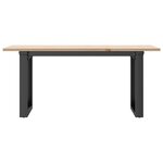 vidaXL Table basse cadre en O 100x50x45 cm bois de pin massif et fonte