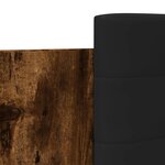 vidaXL Cadre de lit tête de lit et lumières LED chêne fumé 100x200 cm