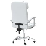 vidaXL Fauteuil inclinable de bureau Blanc Similicuir