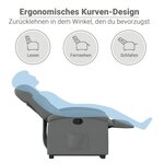 vidaXL Fauteuil inclinable Gris foncé Tissu