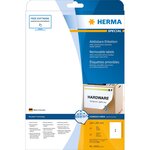Bte 25 etiquettes universelles 'movables' 210 x 297 mm blanc sur 25 feuilles a4 herma