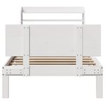vidaXL Cadre de lit et tête de lit blanc 100x200 cm bois de pin massif