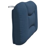 vidaXL Coussin de tête de lit Hvar bleu 100 cm tissu