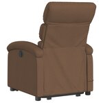 vidaXL Fauteuil de massage inclinable Marron Tissu