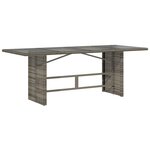 vidaXL Ensemble de bistro de jardin 7 Pièces coussins gris poly rotin