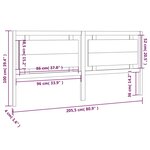 vidaXL Tête de lit 205 5x4x100 cm Bois massif de pin