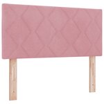Lit à ressort vidaXL avec matelas rose petit double velours
