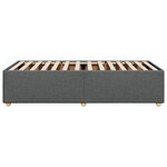 vidaXL Cadre de lit Gris foncé 90x190 cm Tissu