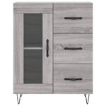 vidaXL Buffet haut Sonoma gris 69 5x34x180 cm Bois d'ingénierie