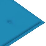 vidaXL Banc de jardin pliable avec coussin 118 cm Bambou