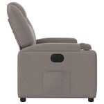 vidaXL Fauteuil inclinable électrique Taupe Tissu