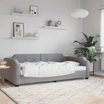 vidaXL Lit de repos gris clair 90x200 cm Tissu