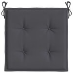 vidaXL Coussins de chaise de jardin lot de 6 anthracite 40x40x3 cm