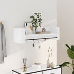 vidaXL Étagère murale blanc 100x35x30 5 cm bois d'ingénierie