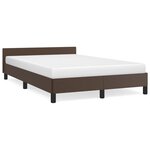 vidaXL Cadre de lit avec tête de lit Marron 120x200 cm Similicuir