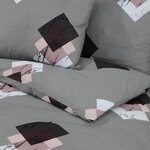vidaXL Ensemble de housse de couette Gris 260x240 cm Coton