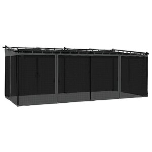 vidaXL Tonnelle avec parois en filet anthracite 6x3 m acier