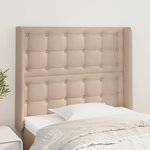 vidaXL Tête de lit avec oreilles Cappuccino 103x16x118/128 cm