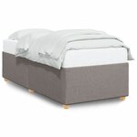 vidaXL Cadre de lit Taupe 90x190 cm Tissu