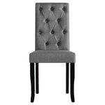 vidaXL Chaises à manger lot de 6 gris foncé tissu
