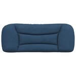 vidaXL Coussin de tête de lit Hvar bleu 100 cm tissu
