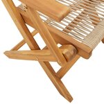 vidaXL Chaises de jardin pliantes lot de 4 beige bois d'acacia massif