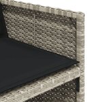 vidaXL Ensemble à manger de jardin 11Pièces avec coussins gris poly rotin