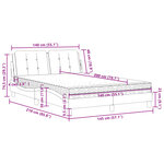 vidaXL Lit avec matelas noir et blanc 140x200 cm similicuir