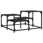 vidaXL Table basse noir 68x68x40 cm bois d'ingénierie