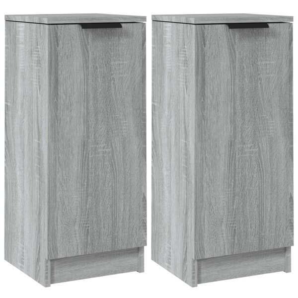 vidaXL Buffets 2 Pièces Sonoma gris 30x30x70 cm Bois d'ingénierie