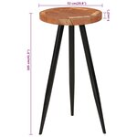 vidaXL Table de bar en rondins Ø53x105 cm bois d'acacia solide