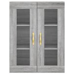 vidaXL Buffet haut Sonoma gris 69 5x34x180 cm Bois d'ingénierie