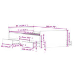 vidaXL Cadre de lit tête de lit et pied de lit chêne fumé 90x190 cm