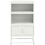 vidaXL Buffet haut blanc 68 5x38 5x123 5 cm acier