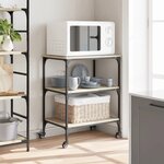 vidaXL Chariot de cuisine chêne sonoma 60x41x76 cm bois d'ingénierie