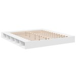 vidaXL Cadre de lit blanc 200x200 cm bois d'ingénierie