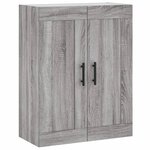 vidaXL Buffet haut Sonoma gris 69 5x34x180 cm Bois d'ingénierie