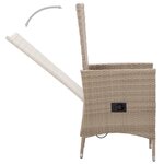 vidaXL Ensemble à manger de jardin avec coussins 5 Pièces Beige