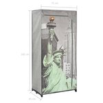 vidaXL Garde-robe New York 75x45x160 cm Tissu