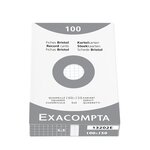 Étui De 100 Fiches - Bristol Quadrillé 5x5 Non Perforé 100x150mm - Blanc - X 10 - Exacompta