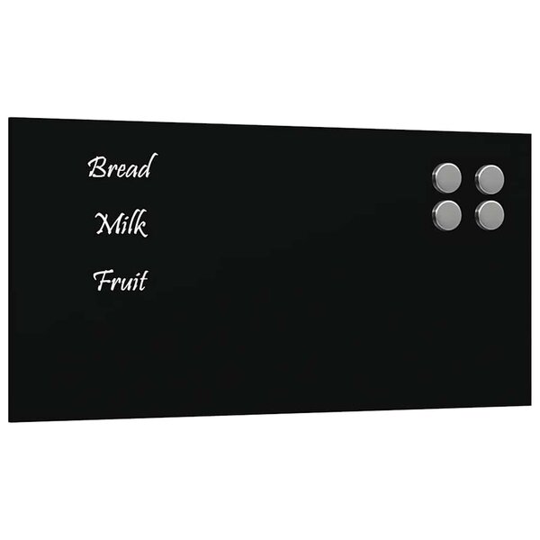 vidaXL Tableau noir magnétique mural Noir 40x20 cm Verre trempé