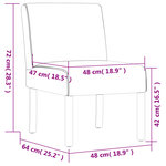 vidaXL Fauteuil sans accoudoirs crème tissu