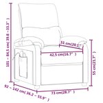 vidaXL Fauteuil de massage Gris clair Tissu
