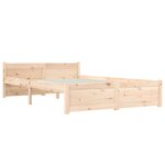 vidaXL Cadre de lit bois massif 120x190 cm petit double