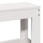 vidaXL Cadre de lit et tête de lit blanc 200x200 cm bois de pin massif