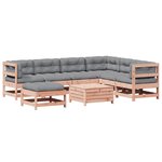 vidaXL Salon de jardin 8 Pièces avec coussins bois massif douglas