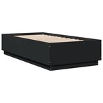 vidaXL Cadre de lit noir 75x190 cm bois d'ingénierie